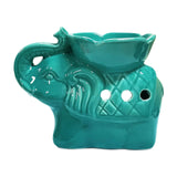 Maxbell Essential Oil Burner Pottery Handmade Tea Light Holder for Office Tabletop SPA Green