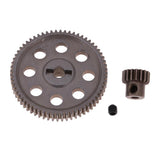 Maxbell Steel Diff Main Gear 64T & Motor Pinion 21T for HSP 94111 1/10 RC Truck Car - Aladdin Shoppers