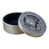 Maxbell Baby Collections Box Metal Kids Keepsake Organizer for Childhood Baby Shower Style A