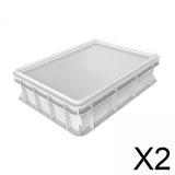 Maxbell 2xDough Proofing Box Large Capacity Multifunction for Fridge Pantry Restaurant 30cmx40cmx10cm