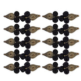 Maxbell 10 Pairs Chinese Frog Closure Buttons Knot Sewing Fasteners Black and Gold - Aladdin Shoppers