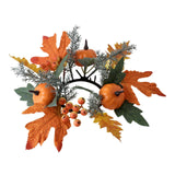 Maxbell Thanksgiving Candle Ring Tabletop Rustic Ornament for Holiday Halloween