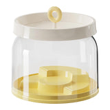 Clear Figure Display Case Dustproof Gift for Action Figures Small Toys Dolls Yellow 21.5cmx20.6cm