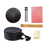 Maxbell Steel Drum Musical Instrument Hand Pan Drum for New Year's Gift Concert Yoga black