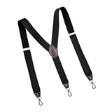 Maxbell 4xFashion Men's Suspenders Pants Adjustable Unisex Adjustable Y Back Black