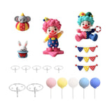 Maxbell 19Pcs Circus Cake Toppers DIY Carnival Party Decorations for Favors Supplies