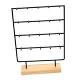 Maxbell Jewelry Display Rack with 20 Hooks Jewelry Holder for Earring Cards Pendants Black