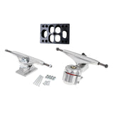 Maxbell Maxbell 1 Set Skateboard Trucks 6.25inch Riser Pads Bracket Mounting Longboard Decks Sliver