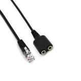 Maxbell 4xDual 3.5mm Female to RJ9 Jack Adapter Convertor Headset Telephone Use Cable