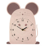 Maxbell Maxbell Cartoon Animal Wooden Wall Clock for Kids Room Playroom Decoration Mouse