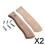 Maxbell 2xWood Knife Repair Handle Ergonomic Portable Craft Supply Meat Cutter Handle