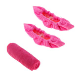 Maxbell Ice Hockey Figure Skate Terry Blade Covers Soakers Guards Cleaner Pink