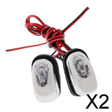 Maxbell 2xPair Car Hood Windshield Spray Nozzle Wiper Washer  With LED Light  Yellow