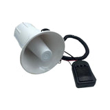 Light-emitting diode warning light, waterproof flashing light, 12V/48V/60V, security patrol White 12V 3-Tone Megaphone
