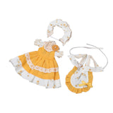 Maxbell 2Pcs 1:6 BJD Doll Dress Clothing Soft Dress up for 11.81 inch Gift for Girls yellow
