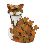 Maxbell Fox Garden Statue Decorative Iron Sculpture for Porch Landscape Fall Harvest