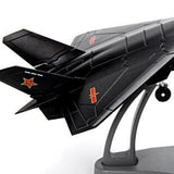 Maxbell 1/100 Scale J20 Fighter Kids Toys Aircraft Ornament for Living Room Cafe Bar black