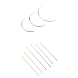 Maxbell 9Pcs/set Steel Curved Needles for Hand Sewing Embroidery Cross Stitch Crafts