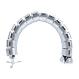 Maxbell Vertebrae Cable Management Kit Cord Concealer for Office Home Sit Stand Desk Silver