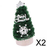 Maxbell 2x1/12 Miniature Christmas Tree Doll House Accessories for Boys Birthday Gifts Silver