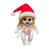 Maxbell Haunted Doll Hanging Creepy Halloween Doll for Home Halloween Indoor Outdoor santa girl small