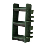 Maxbell Book Display Shelf Practical Bookshelf Bookcase for Kitchen Bedroom Sundries Green 3 Layer
