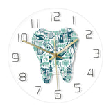 Maxbell Tooth Wall Clock Silent Bedroom Acrylic Decorative Clock Round Hanging Clock