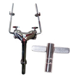 Maxbell Double Tom Holder Stable Double Tom Arm Clamp for Exercise Drummers Concerts