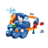 Maxbell Race Track Car Toy Rail Train Toy Vehicle Puzzle Car Track Playsets for Kids 6 Cars