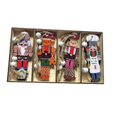 Maxbell 12Pcs Christmas Hanging Decoration Wood Hanging Decoration for Party Outdoor Style A