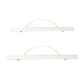 Maxbell 2pcs Magnet Wooden Picture Frame DIY Photo Poster Painting Hanger White