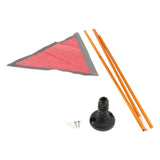 Maxbell Kayak Flag Base Kit Aluminum Alloy with Stable Base for Boats Dinghies Yacht Red Flag