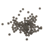 Maxbell 6x100x Snowflake Flower Spacer Beads Charms Jewelry DIY Crafts 4mm Metalic