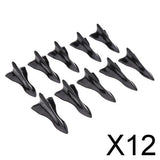 Maxbell 12x10 Pieces Car Roof Air Vortex Generator Shark Fin Decorative Black