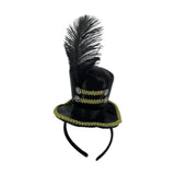 Maxbell Mini Top Hat Headband Dress up Creative for Festivals Halloween Themed Party Black