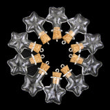 Maxbell 20pcs Tiny Star & Tear Drop Shape Cork Glass Bottle Vial DIY Necklace Pendants