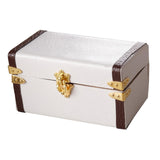 Maxbell 1/12 Scale Miniature Suitcase Wooden Furniture for Bedroom Living Room Decor White Brown