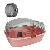 Maxbell Large Hamster Cage Rabbit Rats Transparent Hedgehog Portable Hamster Habitat Pink