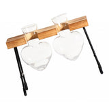 Maxbell 1/2/3 Bottle Test Tube Flower Vase ChairWooden Stand for Hydroponic Plant