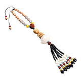 Maxbell Lotus Beaded Car Rearview Mirror Charm Pendant Universal Dangling Ornament