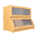 Bread Box Bread Bin Bread Keeper Extra Large Bread Holder for Homemade Bread Brown
