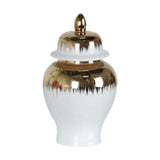 Maxbell Ceramic Covered Jar Vase Porcelain Ginger Jar for Flower Arrangement Bedroom