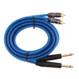 Dual 1/4 Inch to Dual RCA Stereo Audio Cable (6.6FT) - Male 6.35mm Phono Mono to RCA Male Connector Wire Cord Plug Jack - Aladdin Shoppers