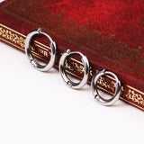 Maxbell 3pcs/Set Unisex 316L Stainless Steel Circular Tube Hoop Earrings Silver - Aladdin Shoppers
