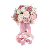 Wedding Roses Bouquet Decor Bridal Bouquet for Weddings Engagement Valentines Pink