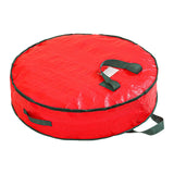 Maxbell Christmas Wreath Storage Bag with Zipper Handles Round Xmas for Home   M