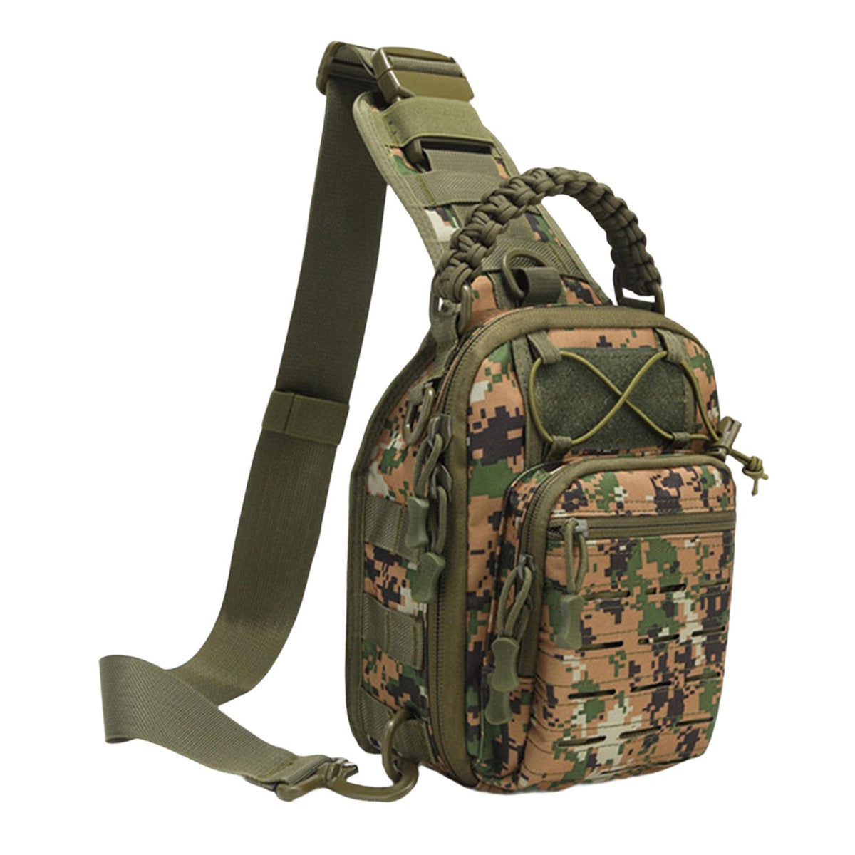 Maxbell Men Sling Bag Adjustable Strap Portable Chest Bag for Running Jogging Hiking Style D