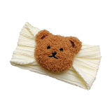 Maxbell Baby Headband with Bear Decor Children Wide Headbands Cute Headwear Hairband Beige