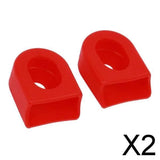 Maxbell 2x2x Mountain Bicycle Crankset Protector Crank Sleeve Protective Cover Red