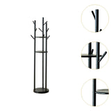 Maxbell Rotating Coat Rack Creative Vertical Clothes Holder Sturdy Coat Hanger Stand Black